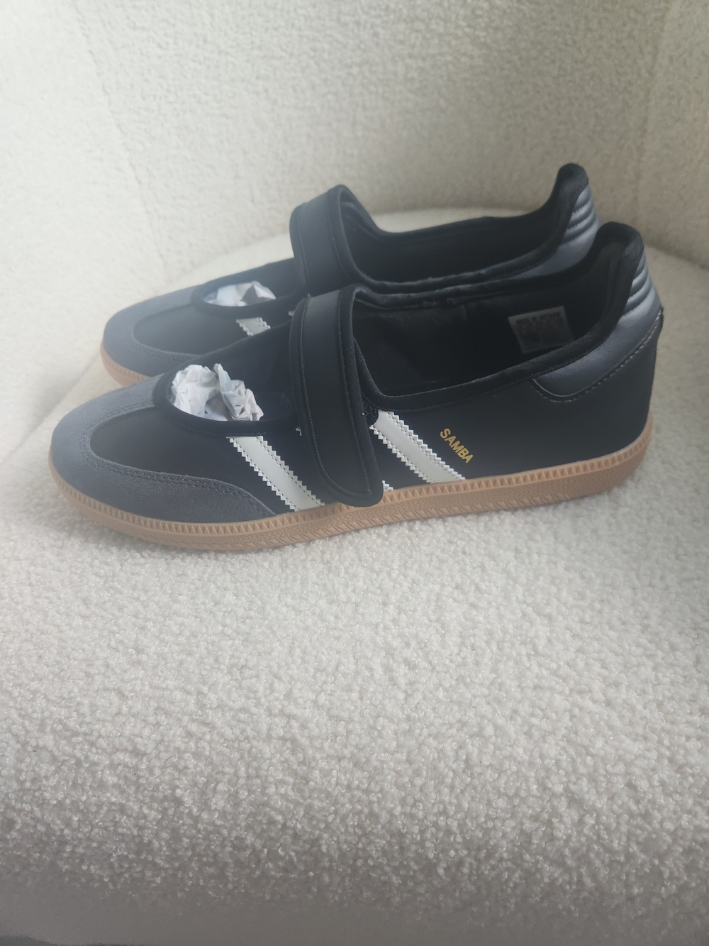 Adidas Samba Jane W Black Leather Sneakers  MARKED SIZE 9 FITS LIKE A 10 - Picture 5 of 16